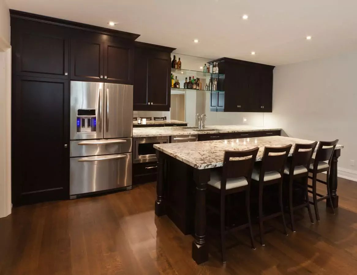 Choose Black Cabinets with Granite Countertops- Black Kitchen Cabinetry