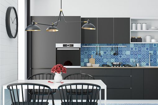 Install a Tile Backsplash - Gray Kitchen Cabinetry