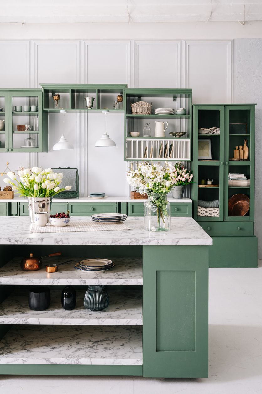 Modern Farmhouse Kitchen Green