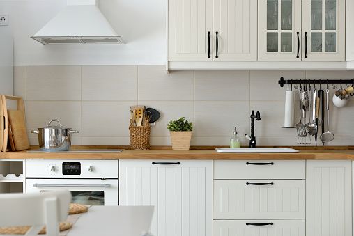 Different Shades of White - White Kitchen Cabinets