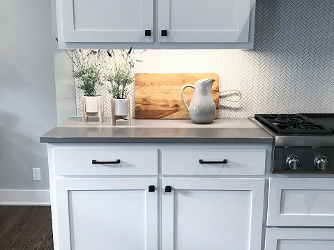 Decorate your cabinets with accessories - White Kitchen Cabinets