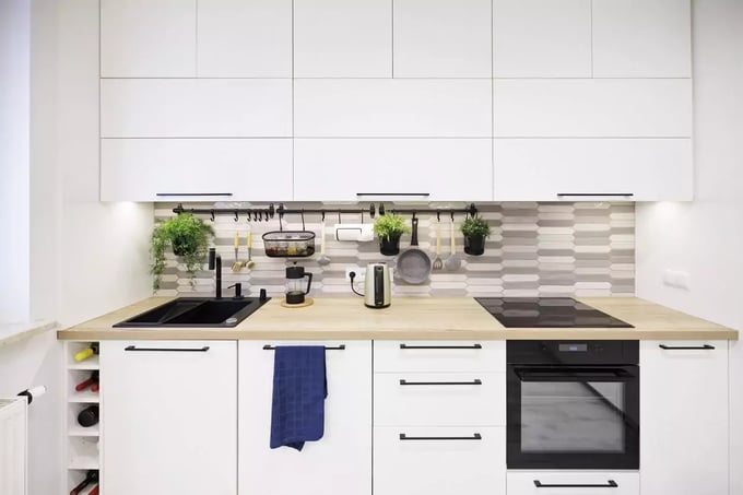 Modern Kitchen- White Kitchen Cabinets