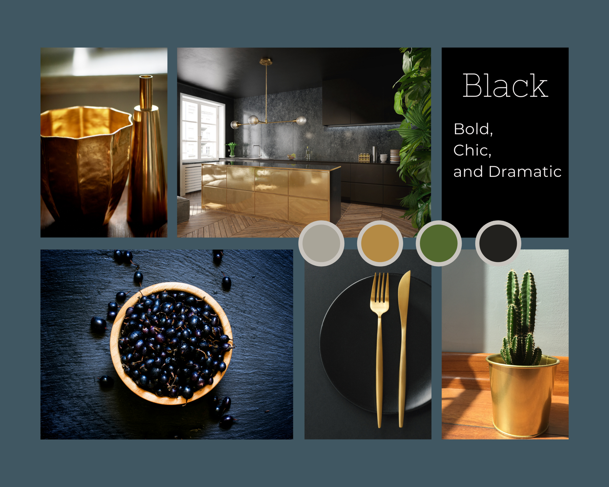 Black – Bold, Chic, and Dramatic