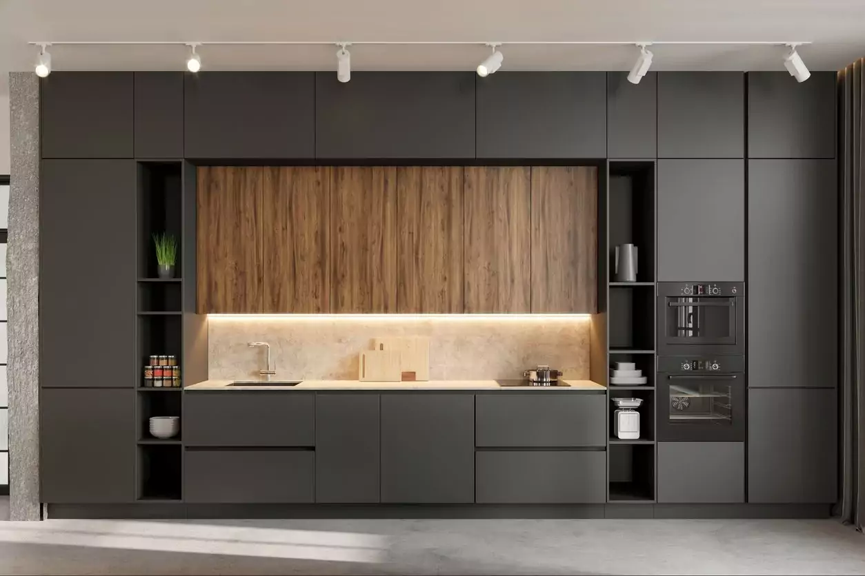 Include Black Appliances - Black Kitchen Cabinetry