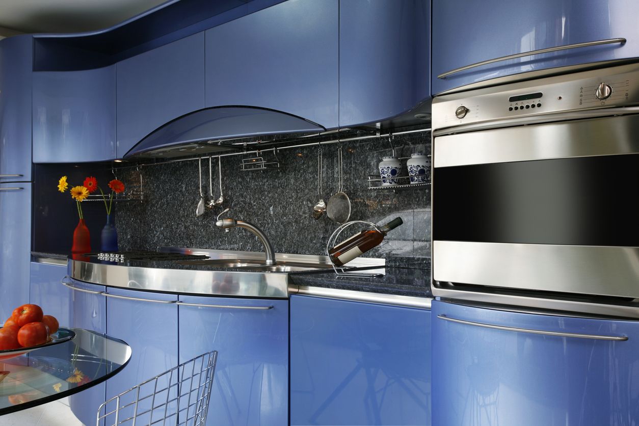 Blue Kitchen Cabinet Ideas For You - Mix Black and Blue