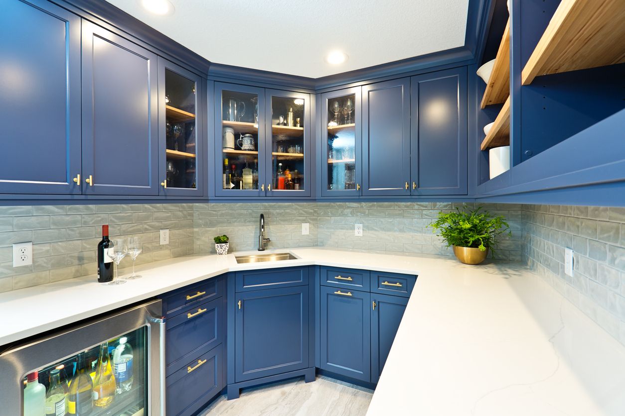  Daring Darks - Blue Kitchen Cabinets - An Extraordinary Trending Design!