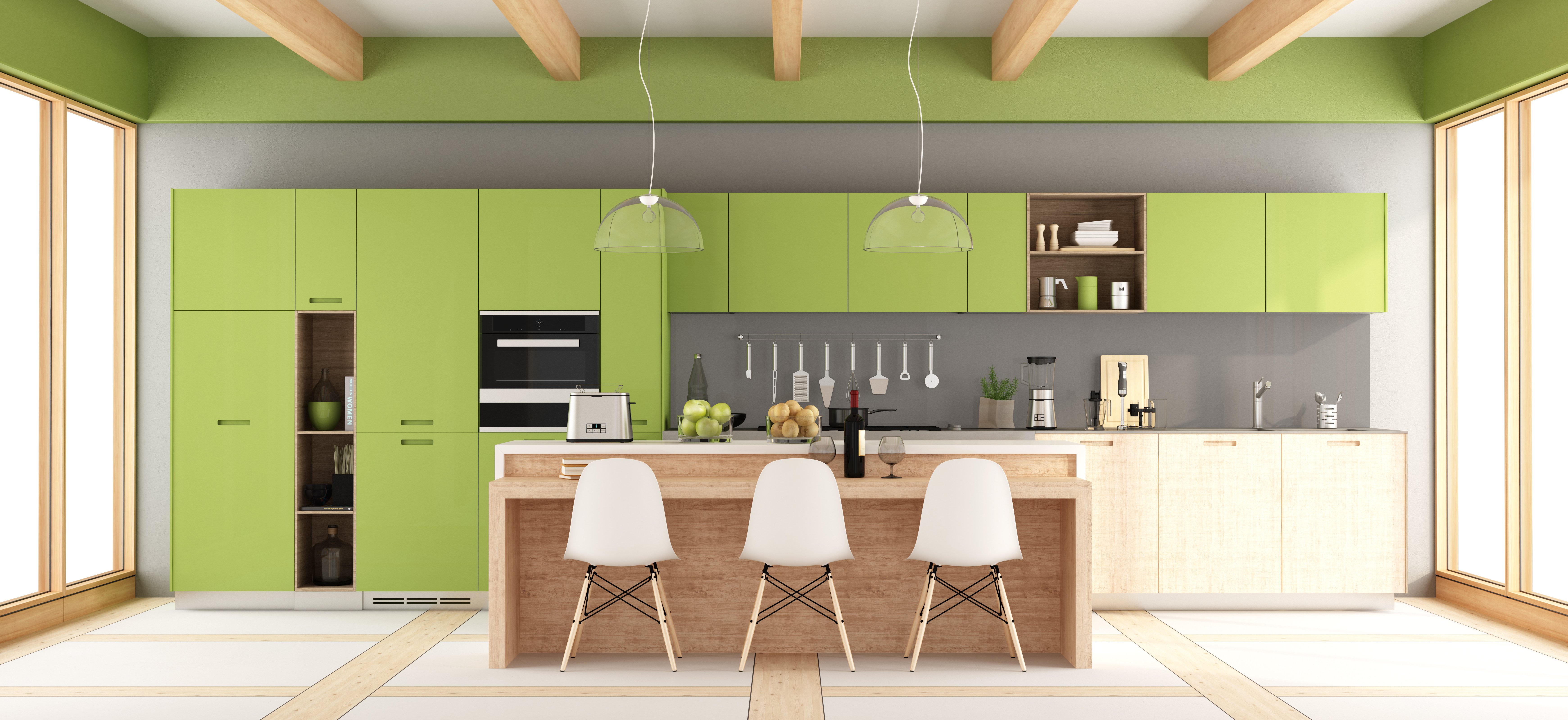  Lime Green Cabinets-The Different Shades of Green Kitchens