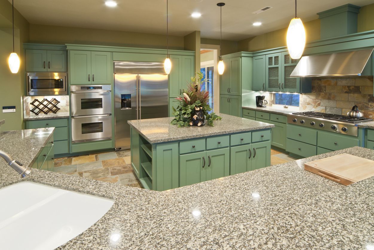Stainless Steel Appliances - Appliances For Your Green Kitchen Cabinets